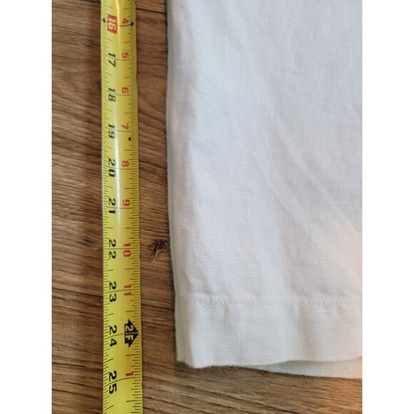 Eileen Fisher Organic Linen Capri Pants 2XL Plus Size Wide Leg White READ - Picture 9 of 14